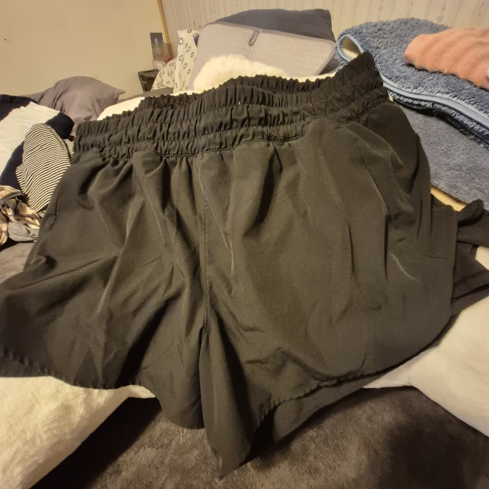 Avia Women's Charcoal Elastic Waist Athletic Shorts